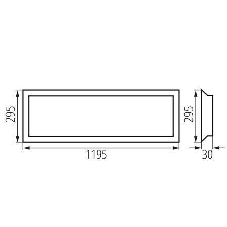 LED Plafon Office Panel 120x30 40W 3800lm 4000lm Neutral CRI97 90° UGR19 Flush Mounted Square Weiß BLINGO KANLUX