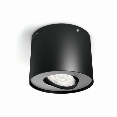LED PHASE Anbauleuchte 6.5W 2700K Dimmbar Beweglich Schwarz PHILIPS
