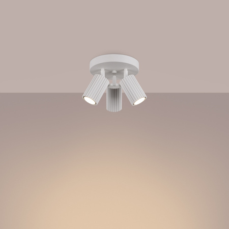 Plafond Deckenleuchte Tuba Spot 3x GU10 Weiß Carbon Deep Space SL.1544 Sollux