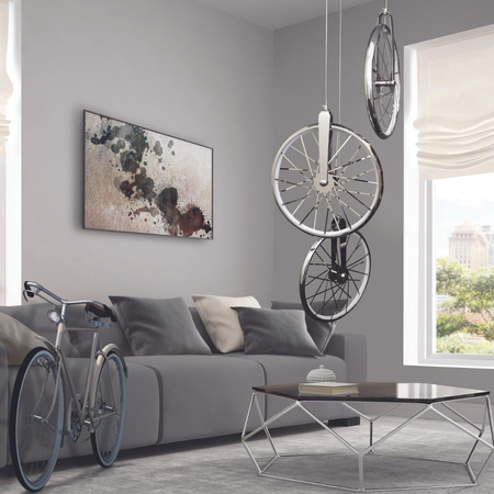 Ikonische hängende LED-DECKENLEUCHTE 3x BICYKL 33W 3000K Chrom GOLDLUX (Polux)