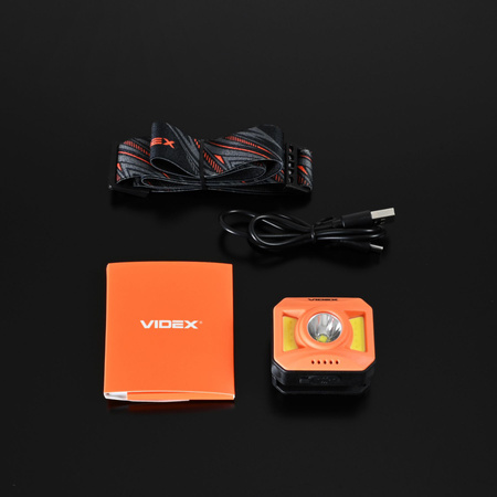 Wiederaufladbare LED-Stirnlampe 5W 400lm 5000 K H085-OR VIDEOX