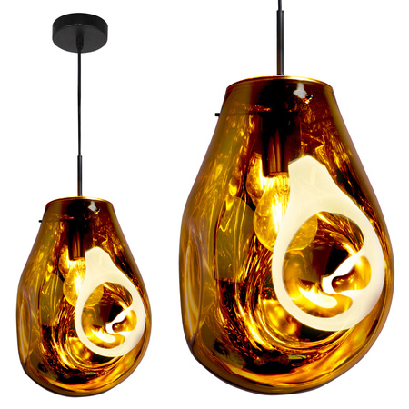 KIMBERLY GOLD Glas Deckenhängelampe 1xE27 GOLDLUX (Polux)