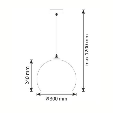 Halbkugel-Deckenhängelampe OTIS IL MIO im Boho-Stil Stahl + Kabel 1xE27 GOLDLUX (Polux)