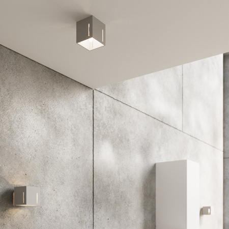 LED PIXAR G9Wandleuchte Oben Unten Cube Grau SOLLUX