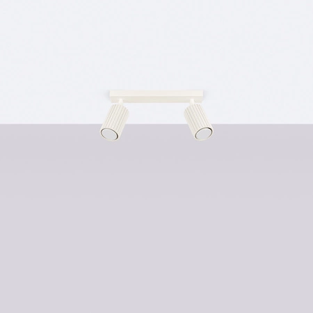 Tuba Spot Reflektor Deckenleuchte 2x GU10 Beige Carbon Deep Space SL.1599 Sollux