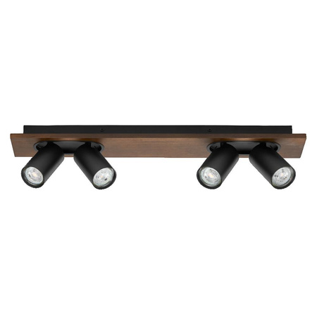 LED-Decken-Wandleuchte LED-Reflektor 4-Punkt Dekoratives Holz 13.6W GU10 Schwarz LEDVANCE