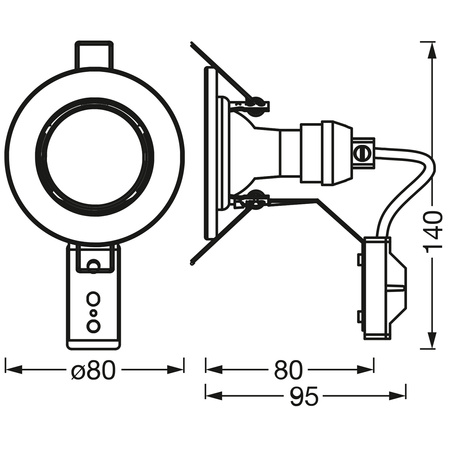 Set aus 3xEinbauleuchten GU10 2,6W 230lm 230V 2700K Warmweiß LED SPOT LEDVANCE