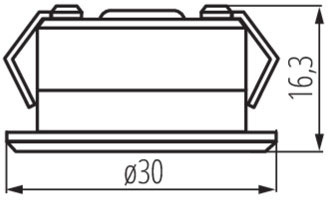 IMBER LED-Unterputz-Akzentleuchte 1W 40lm 6500K kalt IP65 Kanlux