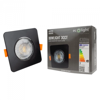 LED-Einbauleuchte 3W / 5W / 7W CCT Schwarz Quadratisch DOWNLIGHT Ecolight