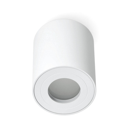 Aufputz-HALOGEN-Wasserdichtes Aluminium-SPOT-TUBE 95 mm IP44 Weiß AQUARIUS RUND Kobi