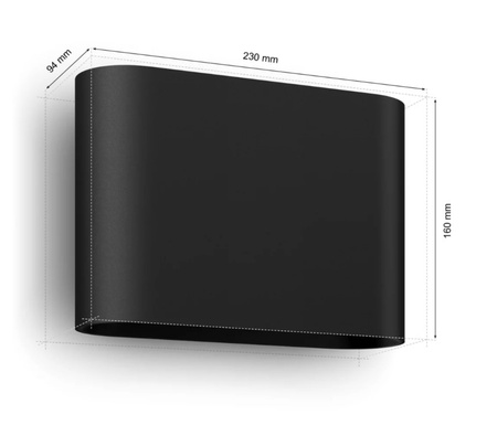 LED-Wandleuchte für den Außen- und Innenbereich 10.2W 1020lm IP44 Dymera Philips