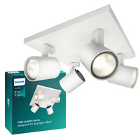 LED RUNNER Deckenleuchte 4x GU10 Reflektor bewegliche Leuchte Weiß PHILIPS