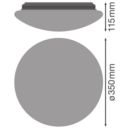 LED-Deckenleuchte SURFACE CIRCULAR SENSOR 35 cm 18W 1440lm 4000K IP44 mit LEDVANCE Motion Sensor