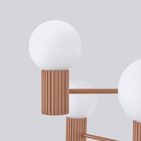 Kronleuchter Pendelleuchte 6x G9 Aluminium Mokka Halo French Sky SL.1834 Sollux