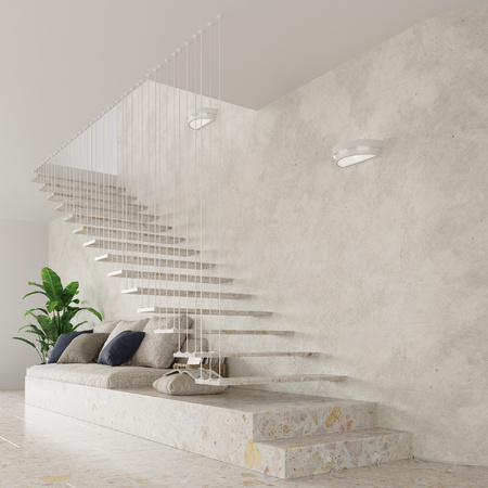 Wandleuchte HELIOS E27 oben/unten Keramik Modern Weiß SOLLUX