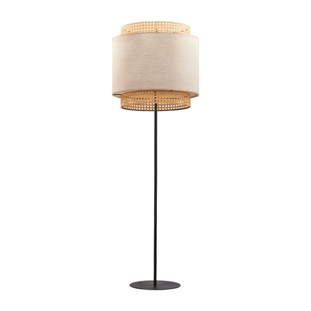 BOHO NATURE Rattan Stehlampe Schwarz und Beige Boho Style 145cm E27 5578 TK Lighting