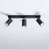 Anbauleuchte RING 3L 3xGU10 Reflektor Halogen Beweglich Minimalistisch Schwarz SOLLUX