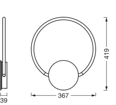 LED Wand- Decken- Wandlampe Anbauleuchte 10W 800lm CCT Dekorativ Grau Schwarz Aura Ledvance