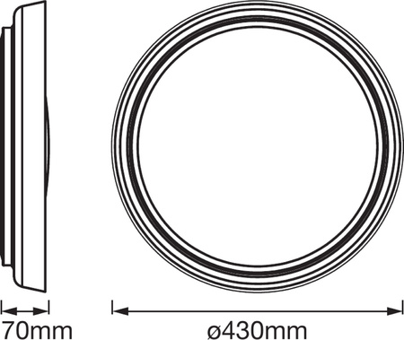 LED Deckenleuchte weiß ORBIS Plate 24W 2500lm warm-kalt 43cm SMART+ WiFi LEDVANCE