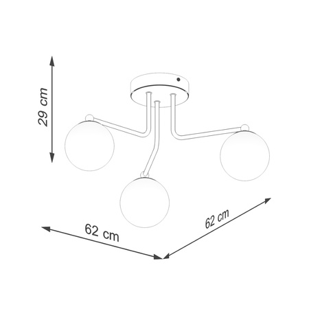 Kronleuchter Decke Pendelleuchte 3x G9 Weiß Astral French Sky SL.1659 Sollux