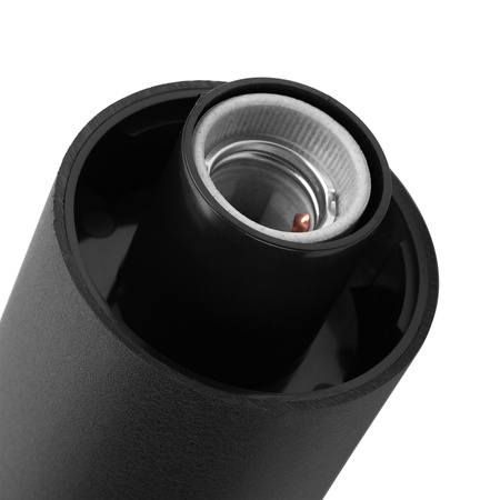 Stehende Gartenlampe für E27 Glühbirne Schwarzes Glas IP54 80 cm SALVIA LUMILED