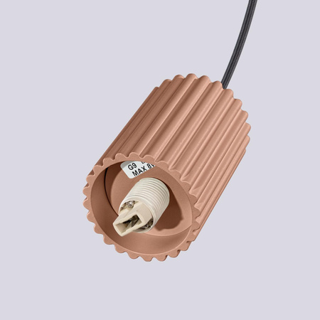 Hängelampe 3x G9 Rund Braun Modern Matt Halo Sollux