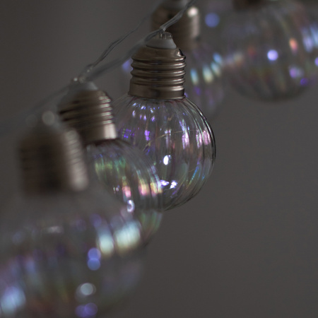 Solar Garten Girlande 20x LED Lichterkette Dekorative Kugeln 5.8m Kalt