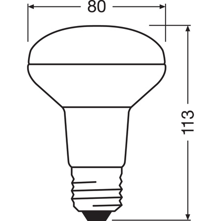 LED-Lampe E27 R80 4,3W = 60W 350lm 2700K Warm 36° OSRAM Parathom