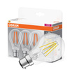 3PAK LED-Glühbirne B22d A60 6.5W = 60W 806lm 2700K Warm 360° Filament OSRAM