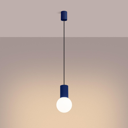 Hängelampe Überhang G9 Rund Marineblau Modern Matt Halo Sollux