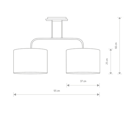 ALICE Deckenleuchte 4962 Nowodvorski Schwarz-Gold 2xE27 Pendelleuchte Material+Modern Steel