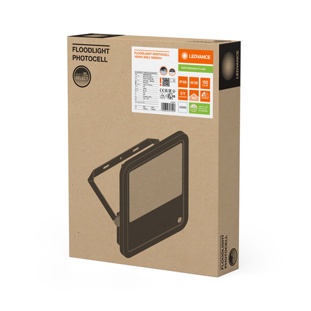 LED-Flutlicht 100W 15000lm 4000K IP66 Schwarz Mit Dämmerungssensor LEDVANCE Flutlicht