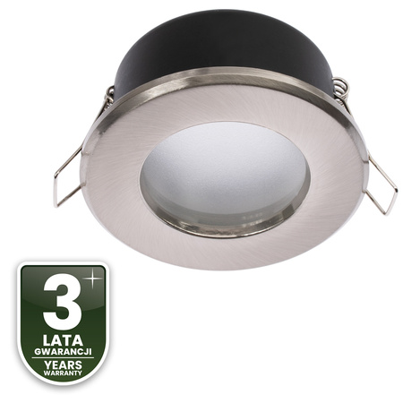 Einbaustrahler GU10, Einbauspot HALOGEN hermetisch für Badezimmer IP44 Satin AQUA LUMILED