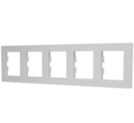 5-facher horizontaler Rahmen für den fünffachen weißen Asphora-Sockel