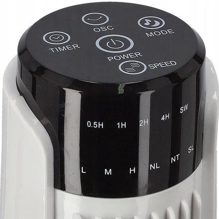 Säulenventilator Röhrenluftzirkulator Standventilator Weiß 92 cm 45 W + Fernbedienung