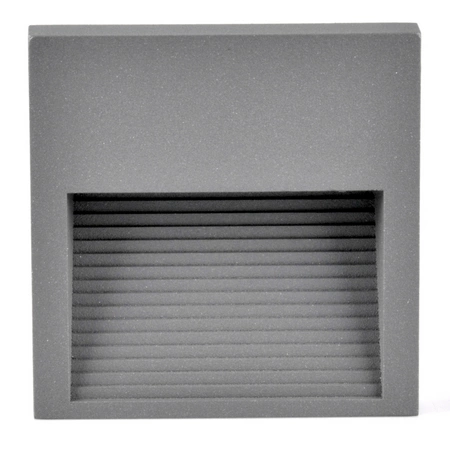 LED-Gartenanbau-Treppenleuchte 3W 60lm IP44 4000K grau quadratisch Q9 GOLDLUX (Polux)