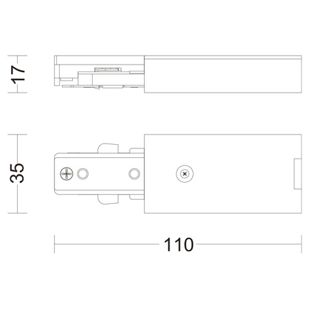 Stromanschluss für LED-Beleuchtungsschienen einphasig weiß EasyLink Philips