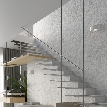 LED-Wandleuchte VIXEN G9Wandleuchte halbkreisförmig lackiert weiß glänzend SOLLUX