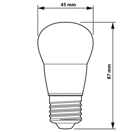 LED-Kugelbirne E27 P45 2,8W = 25W 250lm 2700K Warm PHILIPS