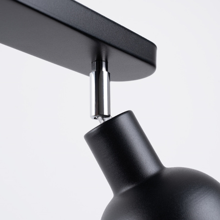 Deckenleuchte ELBA 2xE27 Reflektor Beweglich Schwarz Loft SOLLUX
