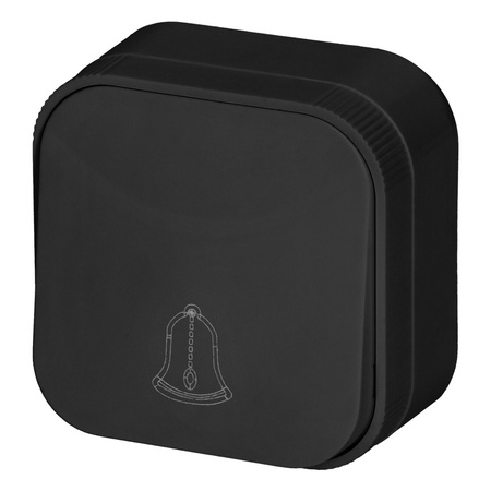 Türklingeltaster für Aufputzmontage IP20 ORNO SCHWARZ