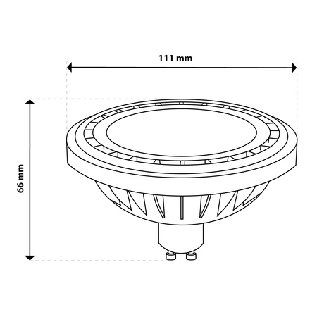 LED Lampen ES111 GU10 10W = 75W 1055lm 3000K Warm 38° LUMILED