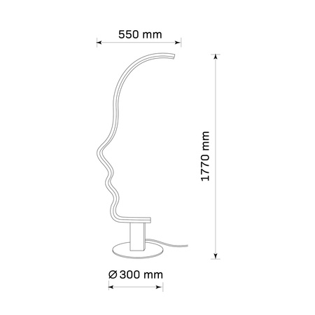 LED Stehleuchte 25W 3000lm 4000K Neutral Schwarz Stranger Sanico Goldlux