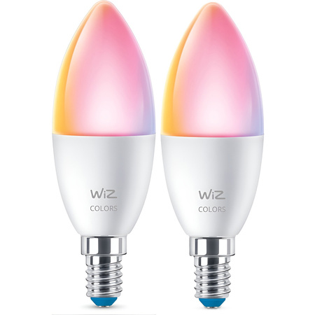 2x LED-Lampe E14 C37 4.9W = 40W 2200-6500K + RGB SMART WiFi WiZ
