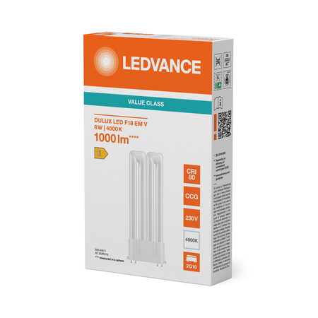 LED Lampen DULUX 2G10 8W = 18W 1000lm 4000K Neutralweiß FILAMENT LEDVANCE