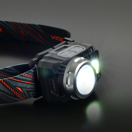 Wiederaufladbare LED-Stirnlampe 5W 5000lm 7 Modi USB-C Bewegungssensor Wasserdicht IP65 Videx