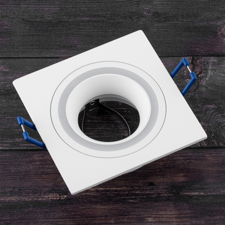 Einbaustrahler GU10, Einbauspot HALOGEN Quadrat Weiß CLARO LUMILED