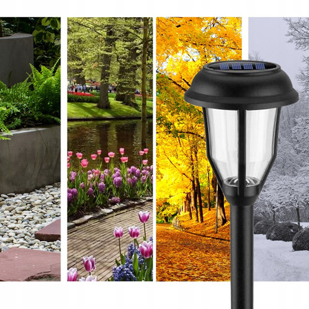 Solar-Gartenlampe LED-Fahrtaschenlampe 40cm IP44 Dämmerungssensor