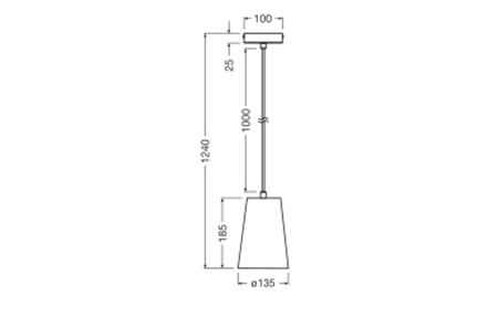 Dekorative Decke Pendelleuchte E27 Überhang Weiß Dekor Ledvance