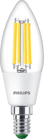 LED-Kerzenlampe E14 B35 2,3W = 40W 485lm 4000K neutrales Filament PHILIPS Ultra effizient